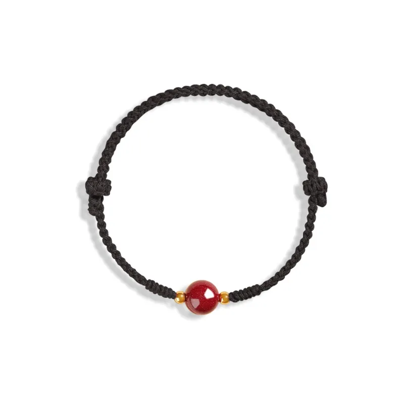 Moon Jewelry Reconstructed Cinnabar Jade Hand Rubbed Unisex-6