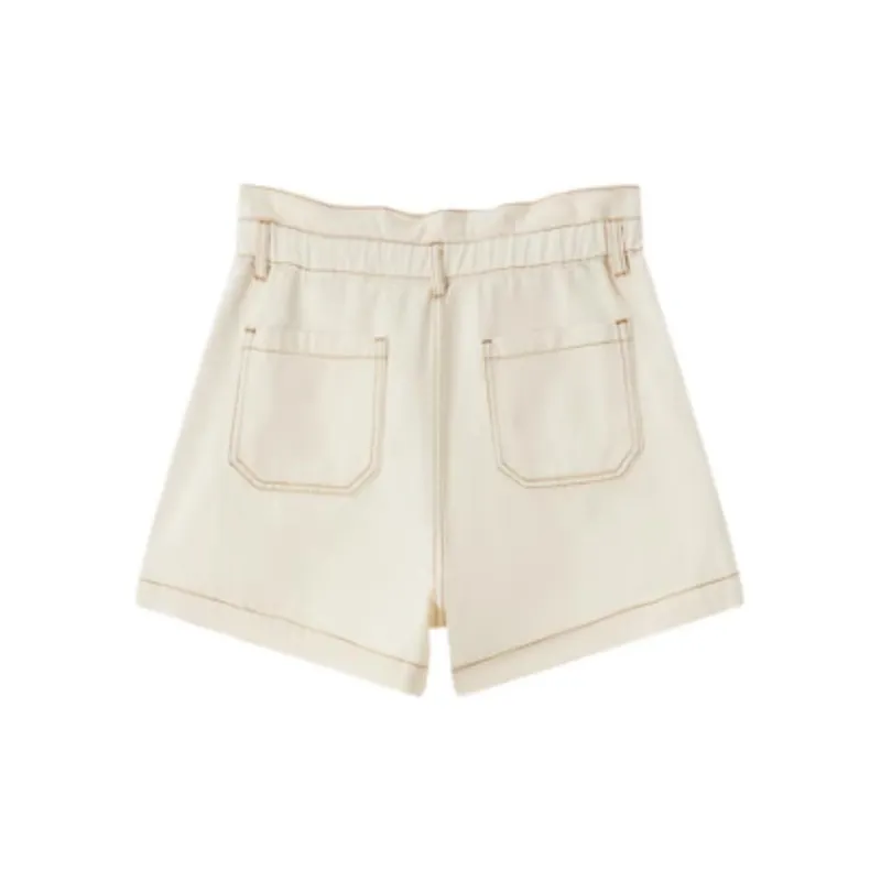 EICHITOO Denim Shorts Women's Ecru-1