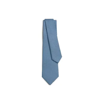 HERMES Mulberry Silk Silk Ties Men's Blue