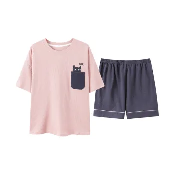 Close fitting Areas Pajama Set Women's Image Color