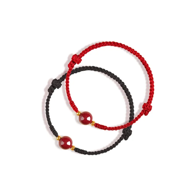Moon Jewelry Reconstructed Cinnabar Jade Hand Rubbed Unisex-7