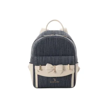 SAMANTHA THAVASA Polypropylene Synthetic Leather Polyester Backpack Women's Indigo