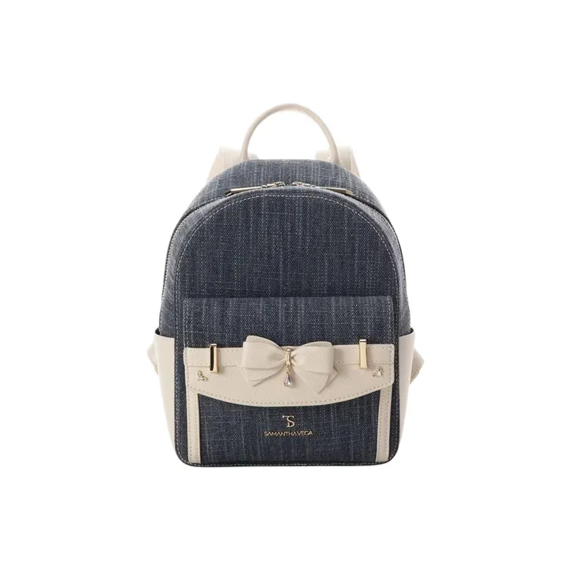 SAMANTHA THAVASA Polypropylene Synthetic Leather Polyester Backpack Women's Indigo-0