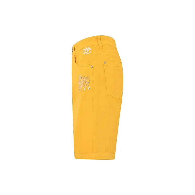 RARE Denim Shorts Men Yellow-1