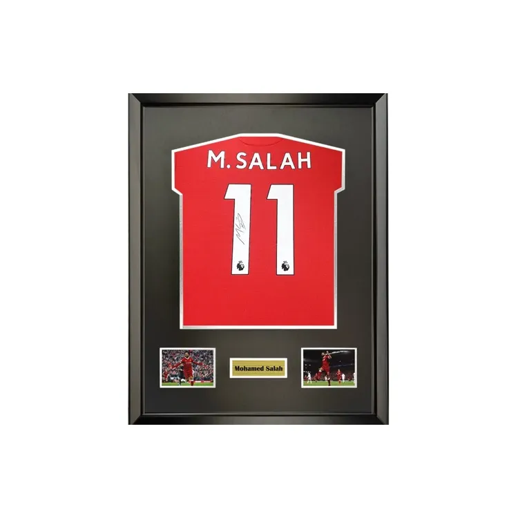 Three For 20-21 Liverpool Salah Autographed Soccer Apparel Jersey With SA Certificate-0