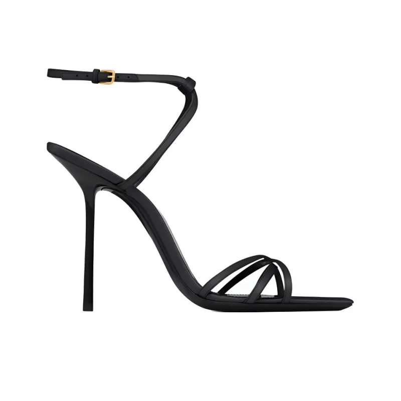 SAINT LAURENT Nuit Square Toe Sandals Women's-1