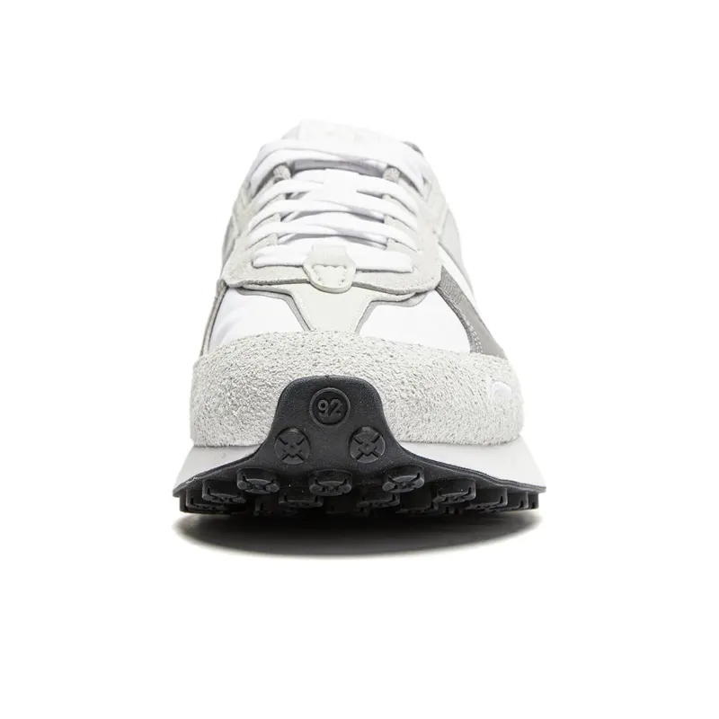 LiNing 70s Heritage Cushioned Slip Resistant Low Top Casual Shoes Men's White Gray-4
