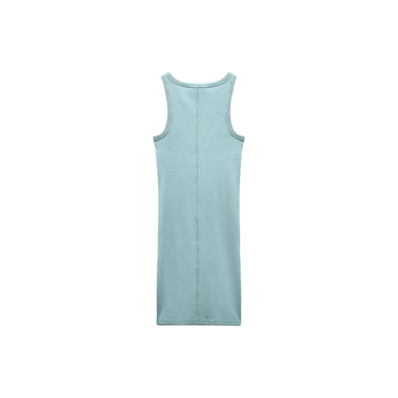 ZARA Sleeveless Dress Women's Light Blue-1