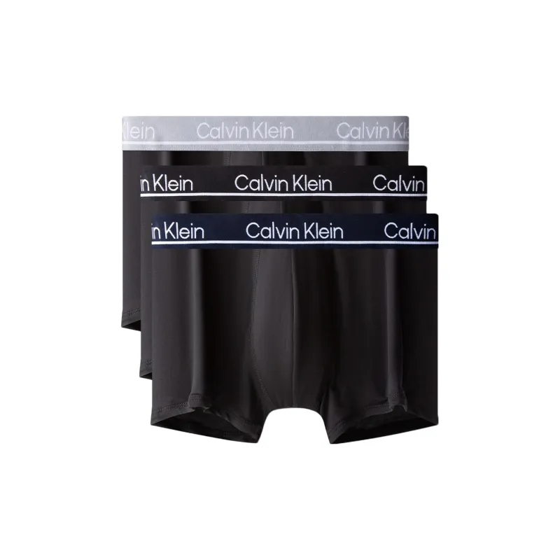 CALVIN KLEIN Underpants Men's 3 Pack Black With Black Edges/Black With Dark Blue Edges/Black With Gray Edges-0