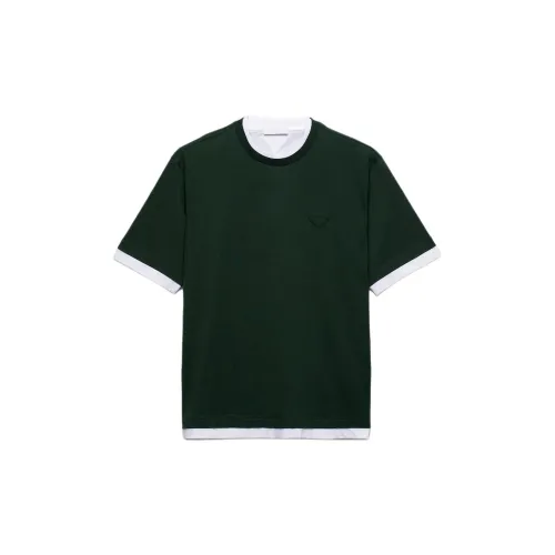 PRADA T-Shirts Men Fir Green