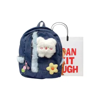 Worm's Home Denim Backpack Regular Women's Blue
