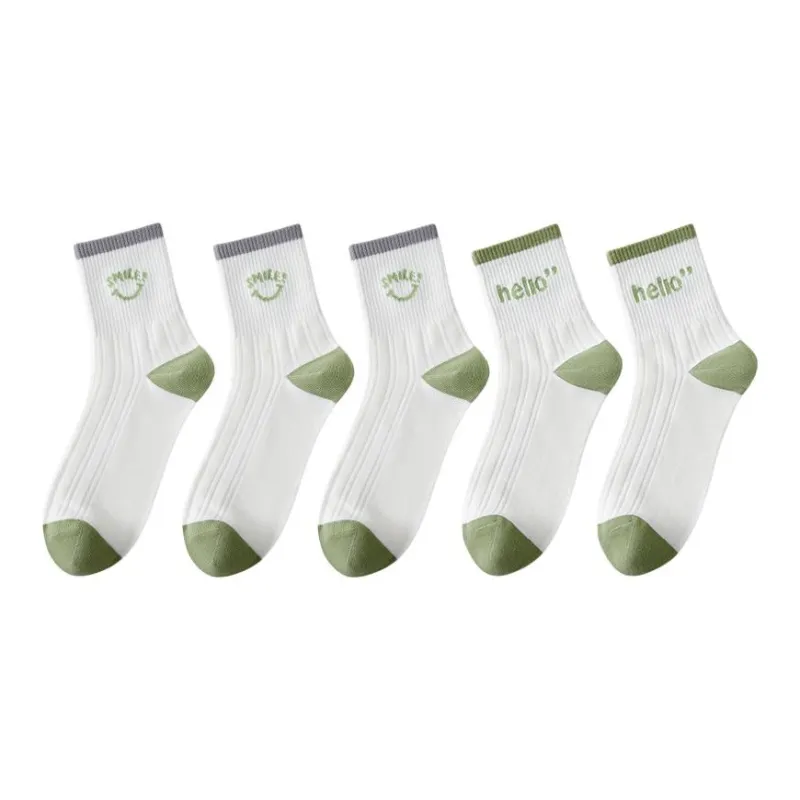 MIIOW Mid Calf Socks Women's 5 Pack-15
