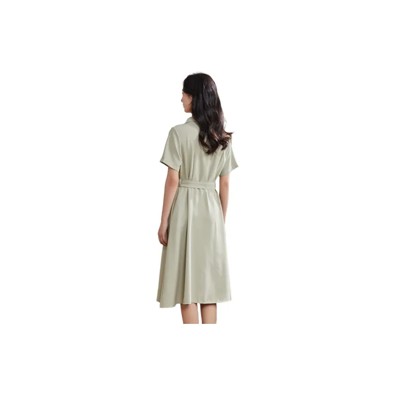 Coonesha Short Sleeved Dresses Women's Green-1