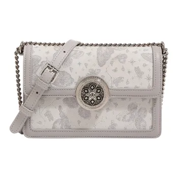 TTaG．baG Cow Leather Handbag, Shoulder Bag Women's Gray/Pink