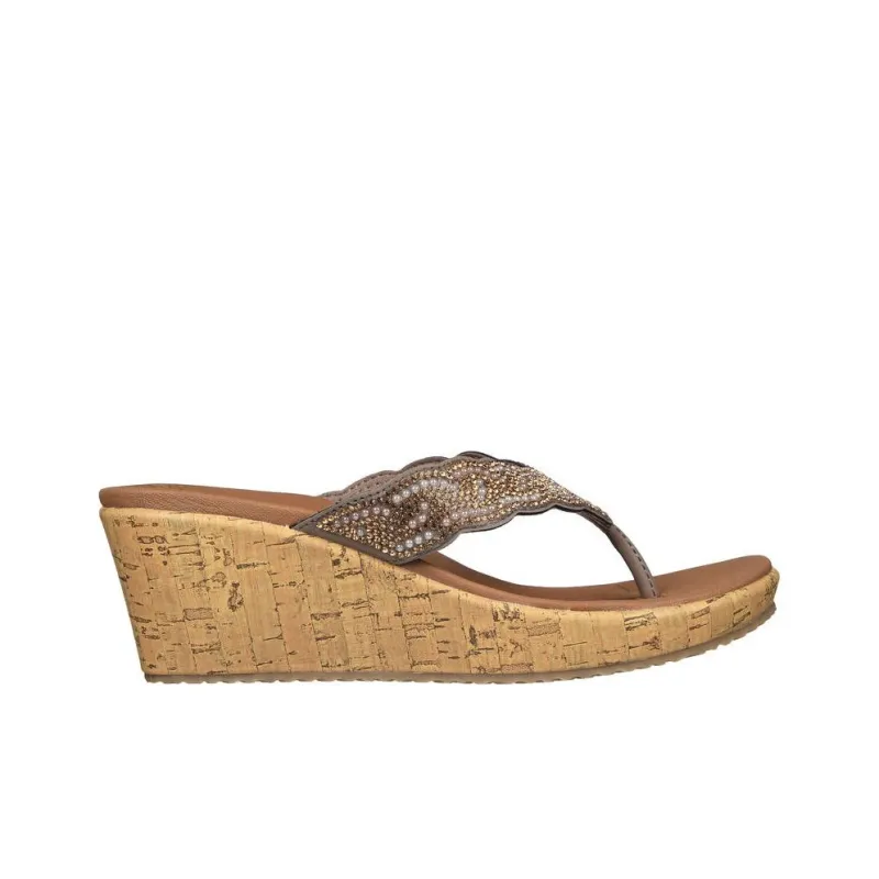 Skechers Cali Beverlee Abrasion-Resistant Slip-Resistant Flip Flops Women's Brown-1