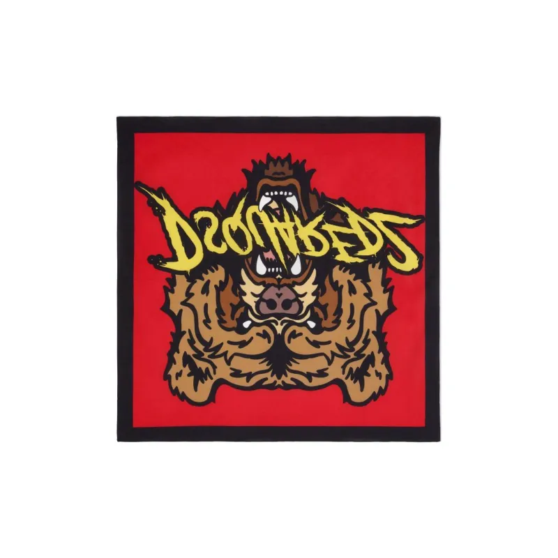 DSQUARED 2 Horror Cotton Scarf-1