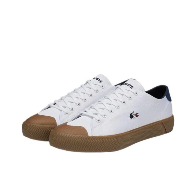 LACOSTE Low Top Canvas Shoes Men's White-2