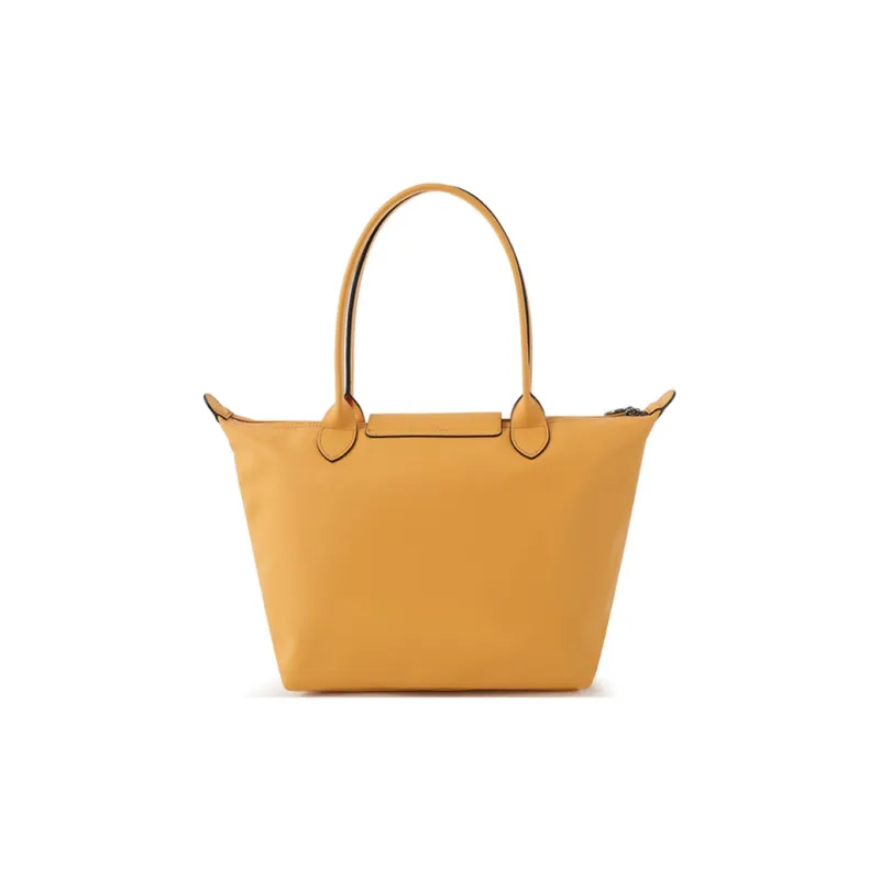 LONGCHAMP Le Pliage Xtra Cow Leather Handbag Medium Size Women's Almond Yellow-3