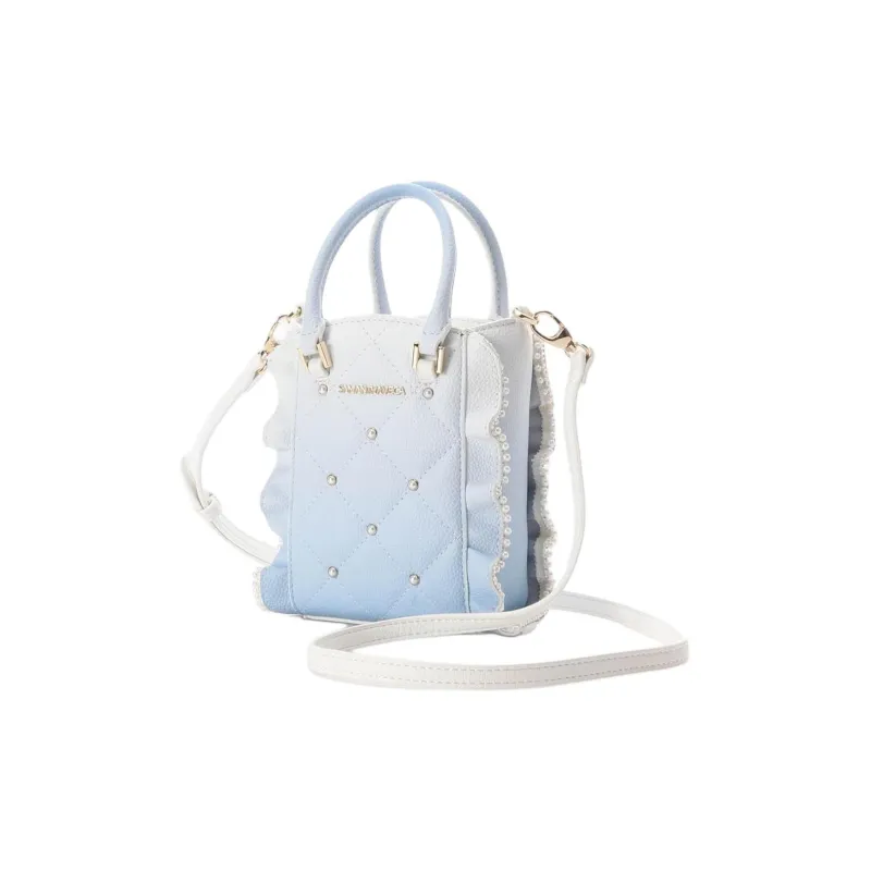 SAMANTHA THAVASA Polypropylene PP Bonded Synthetic Leather One Shoulder Handbags Mini Women's Light Blue-3