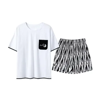 Close-fitting Areas Pajama Set Women's 88016
