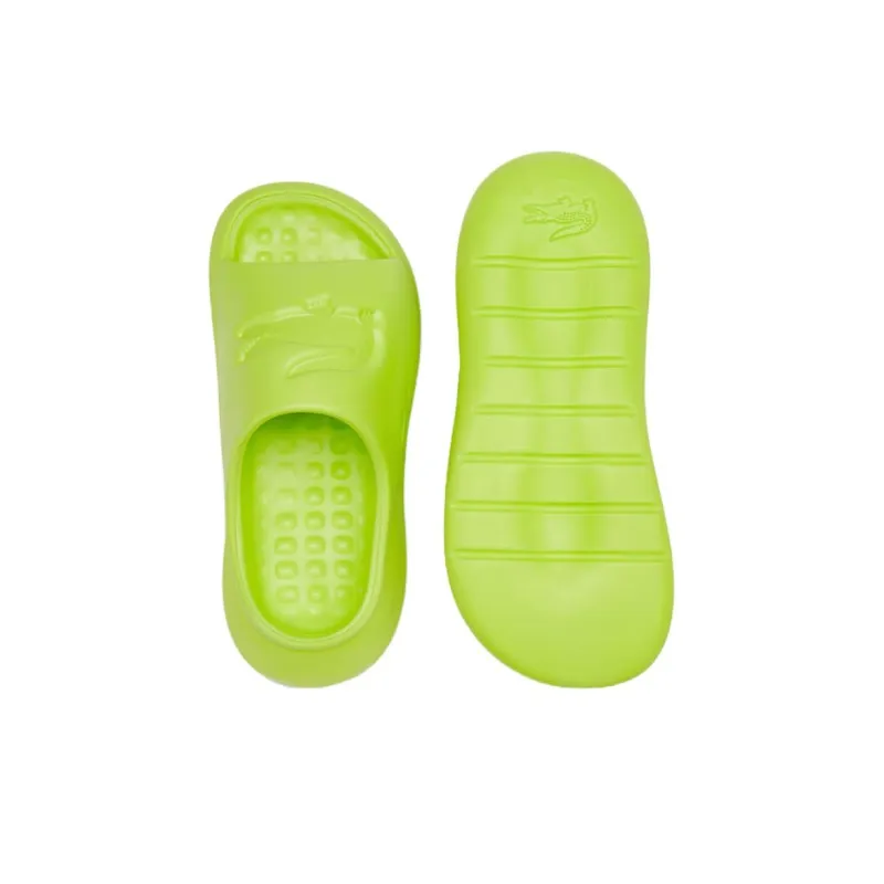 LACOSTE Rubber Sole Abrasion Resistant Slide Slippers Women's Green-4