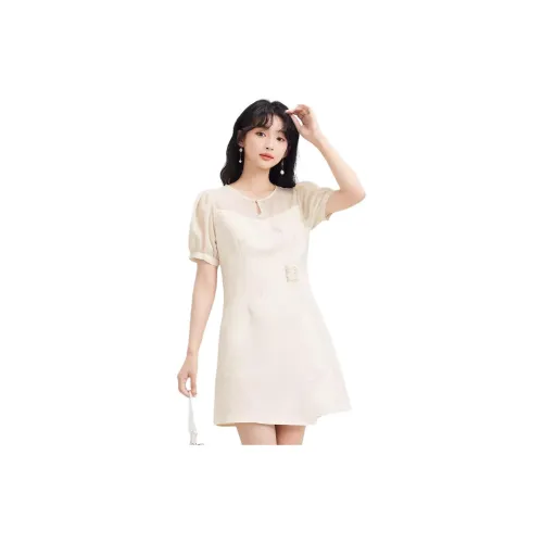 D.SIGN Short-Sleeved Dresses Women's Winter White