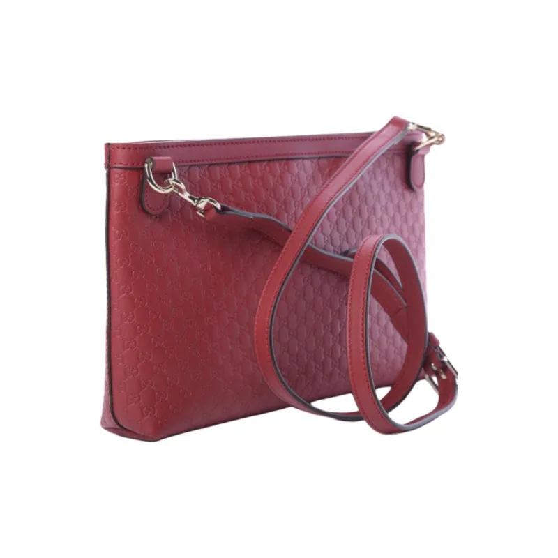 GUCCI Calfskin Crossbody Bag, Shoulder Bag Women's Red-1