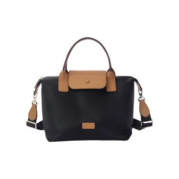 LEFF Fabric Classic Elegant Crossbody Bag Tote Bag Shopping Bag One Shoulder Handbag Medium Size Women's Hepburn Black