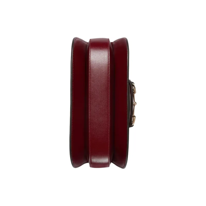 GUCCI Horsebit 1955 Leather Handbag, Shoulder Bag Women's Red-4