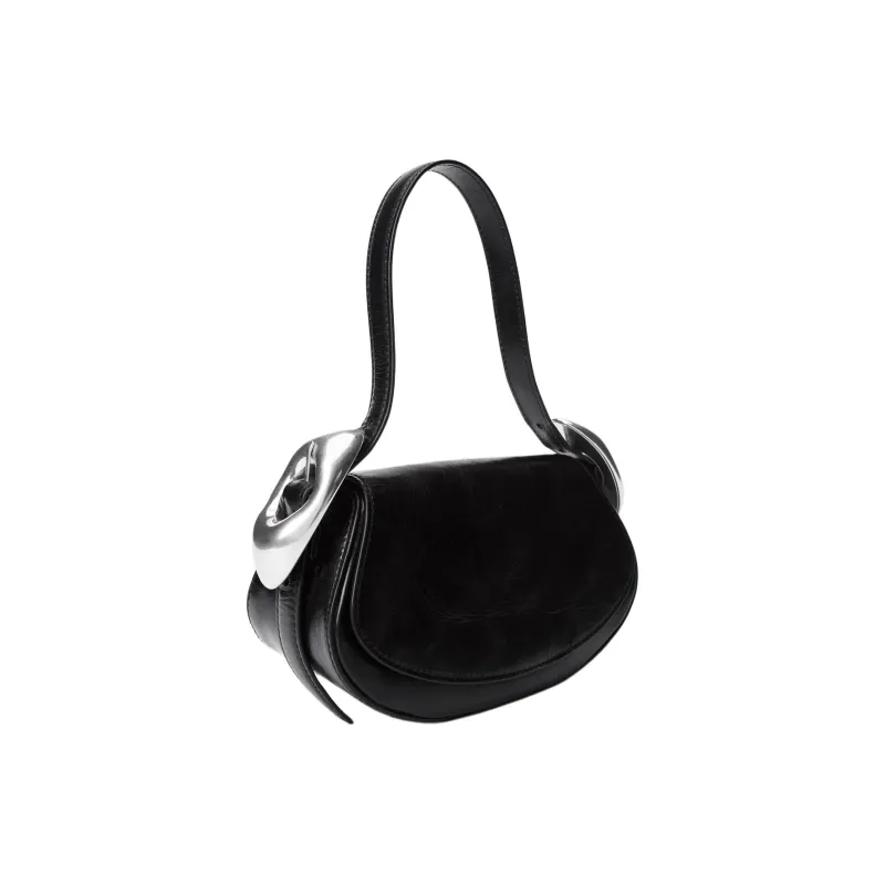Alexander Wang Cow Leather Handbag, Shoulder Bag Small Size Women's Black-2