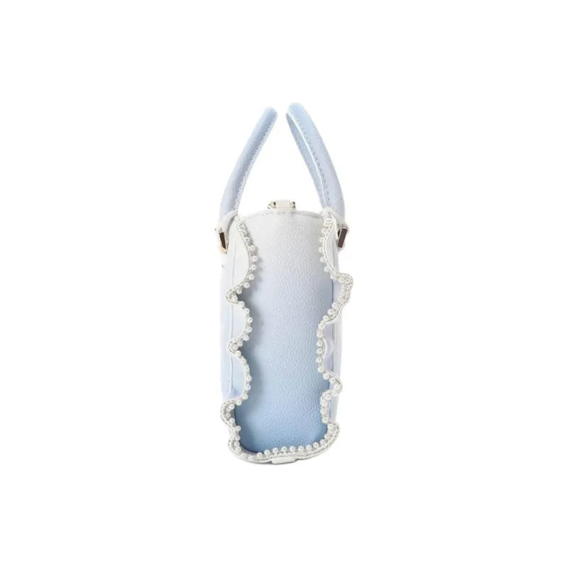 SAMANTHA THAVASA Polypropylene PP Bonded Synthetic Leather One Shoulder Handbags Mini Women's Light Blue-4