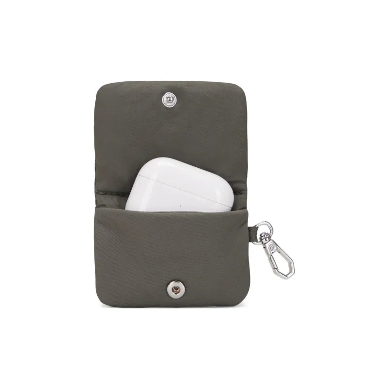 ORYANY Cow Leather With Nylon Crossbody Bag Shoulder Bag Women's Dark Gray-4