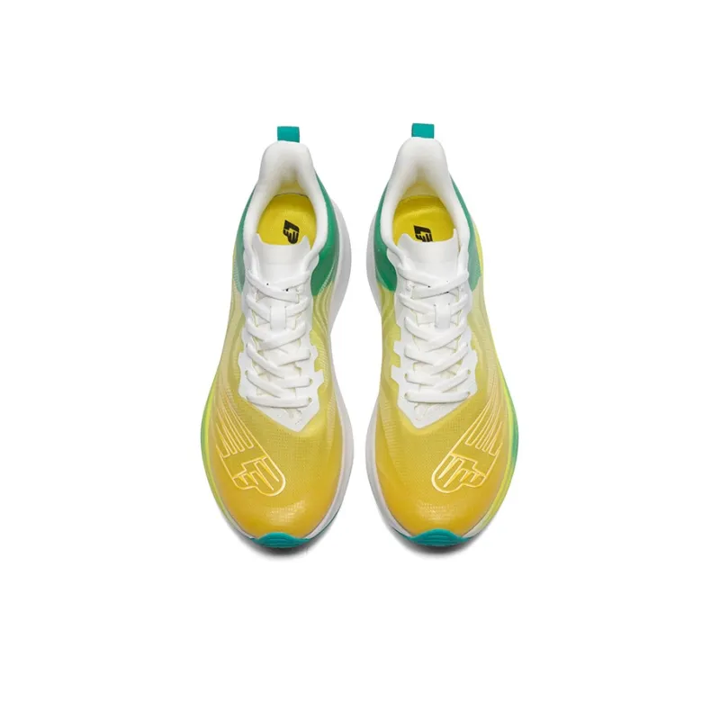 LPMX Body Measurement Anti Slip Cushioning Durable Sprint Racing Carbon Plate Low Top Running Shoes Men's Yellow Green-3