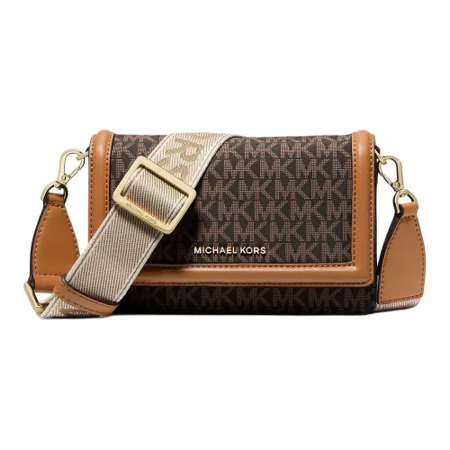 MICHAEL KORS Jet Set Polyester Shoulder Bag Crossbody Bag Small Size Women's Brown