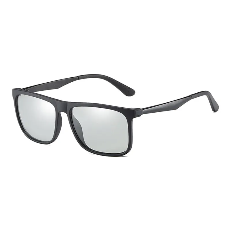 Thunder Pailong Alloy Aluminum Magnesium Alloy Square Sunglasses Unisex Black-3