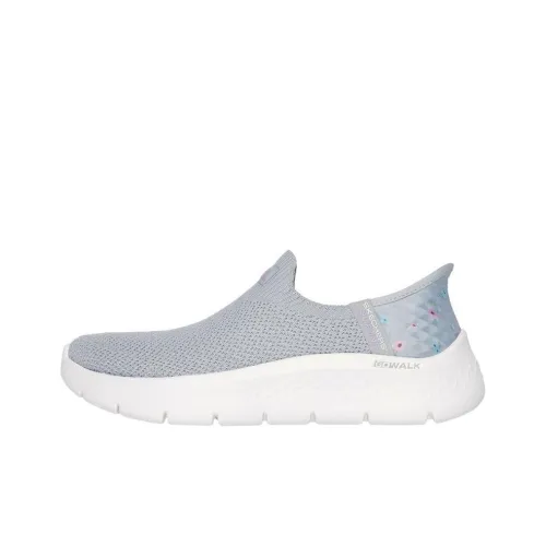 Skechers Go Walk Fle - Sunset Rose Anti-Slip Wear-Resistant Breathable Lightweight Low-Top Casual Shoes Women's Gray