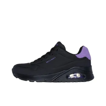 Skechers Cushioning Anti-Slip And Wear-Resistant Low-Top Running Shoes Women's Black Purple