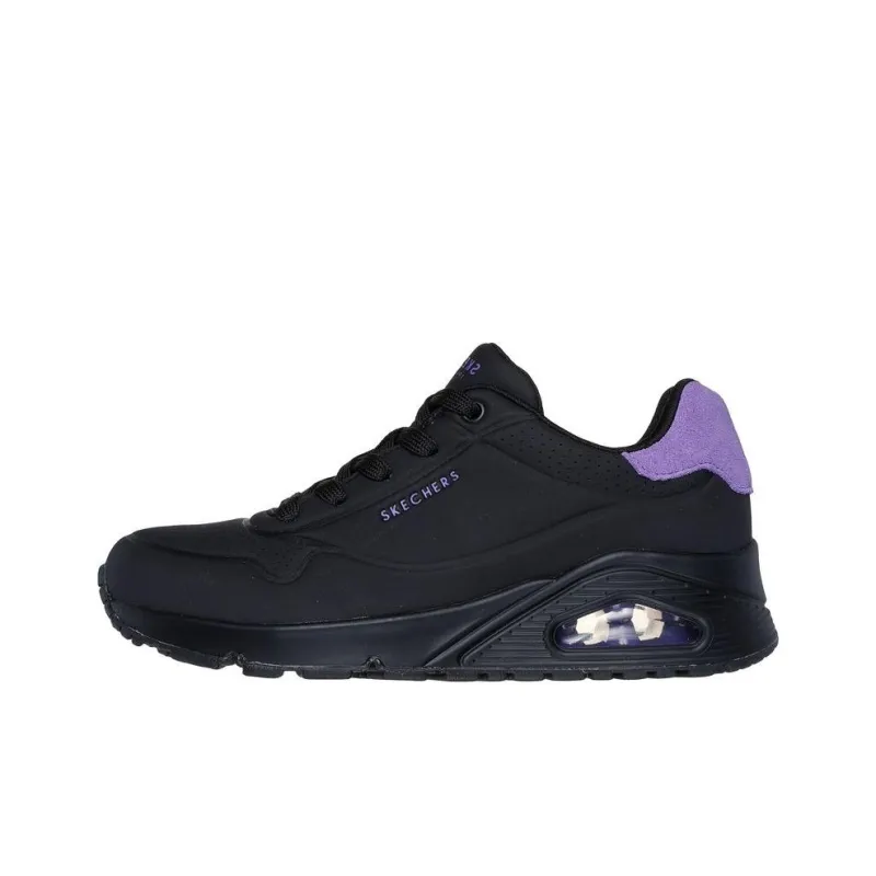 Skechers Cushioning Anti-Slip And Wear-Resistant Low-Top Running Shoes Women's Black Purple-0