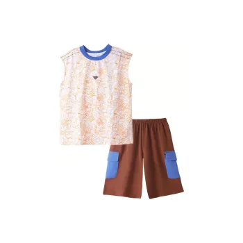 Fun Rabbit Pajama Set Men's Fire Soil Orange