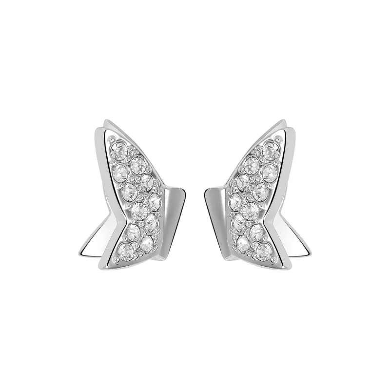 Swarovski Alloy Stud Earrings Women's Silver-0