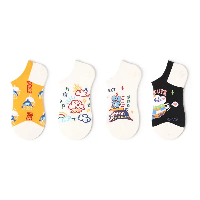 Primeet No Show Socks Unisex 5 Pack-15