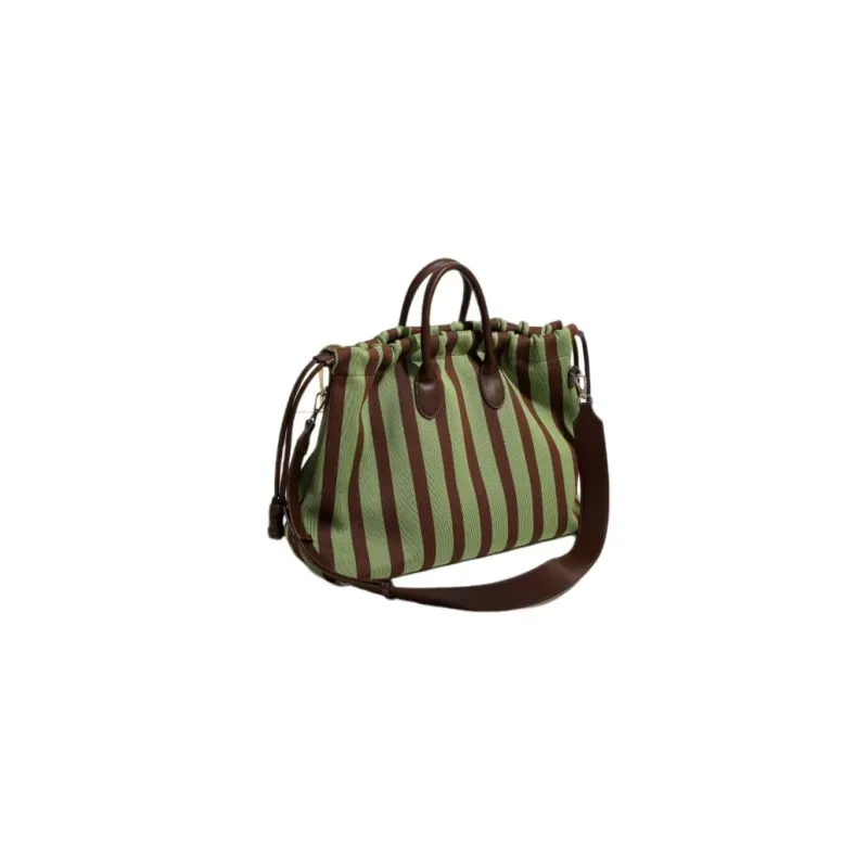 TTaG．baG Canvas Canvas Bag Crossbody Handbag Large Size Women's Green-1
