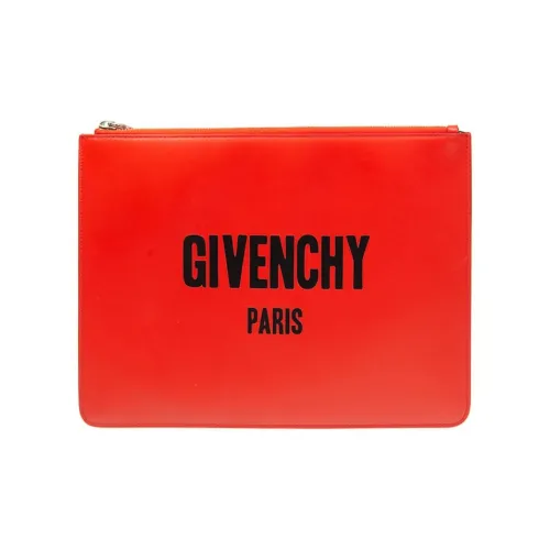 GIVENCHY Cow Leather Clutch Women's Red