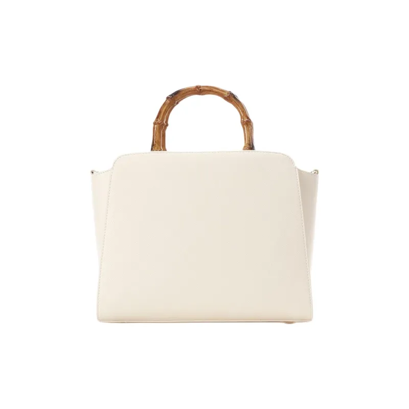 SAMANTHA THAVASA Polypropylene Synthetic Leather Polyester Handbag Women's White-5
