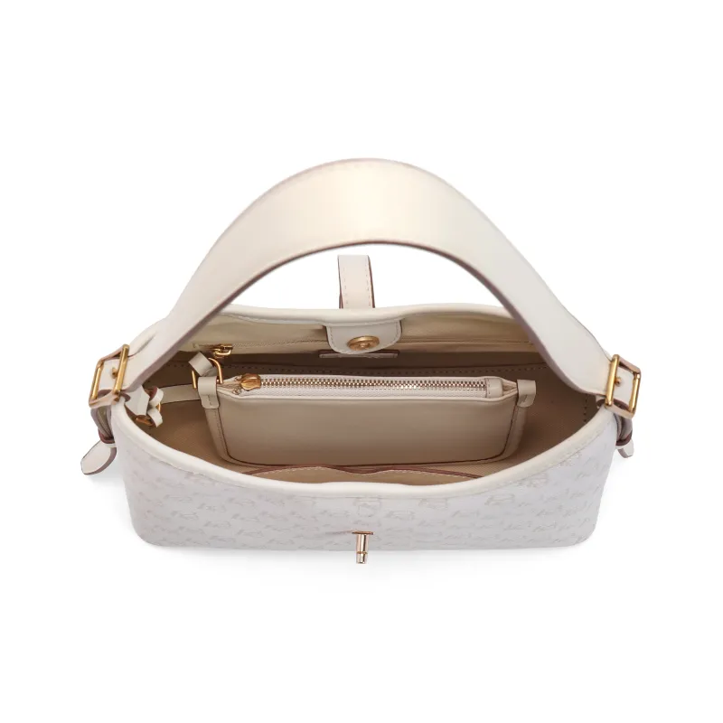 BELLE Premium Texture Shoulder Bag Women's Coffee, Beige-6