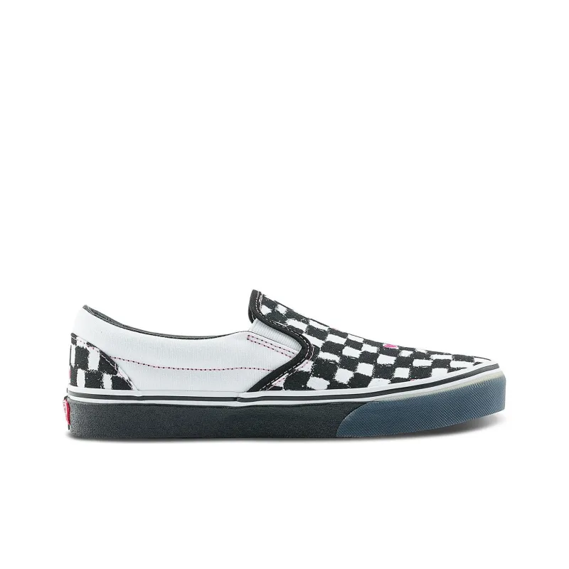 The Museum Visitor x Vans Anti-Slip Wear-Resistant Low-Top Skateboard Shoes Unisex Black White-1