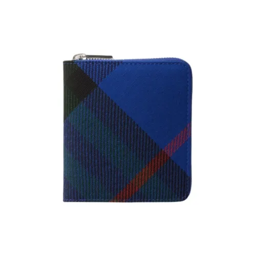 Burberry Polyester Wallet Medium Size Women's Knight Blue