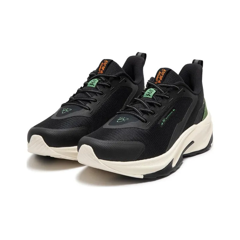361° Ride The Mountain Breathable And Slip Resistant Low Top Casual Running Shoes Men's Black Rice-2