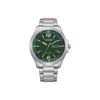 CITIZEN Eco Drive Series Automatic/Manual Mechanical Movement Stainless Steel Strap Watch 44mm Men's Watches Green Dial