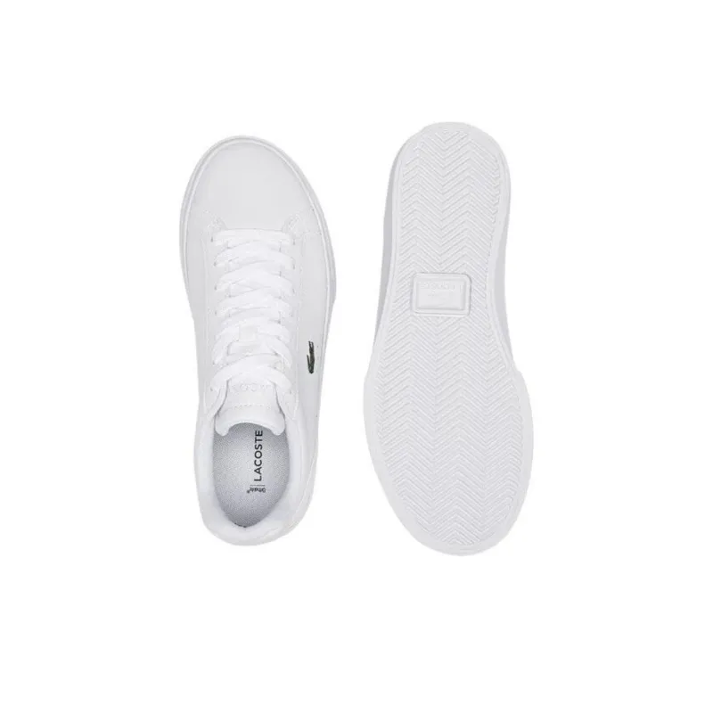 LACOSTE Low Top Skateboard Shoes Women's White-4